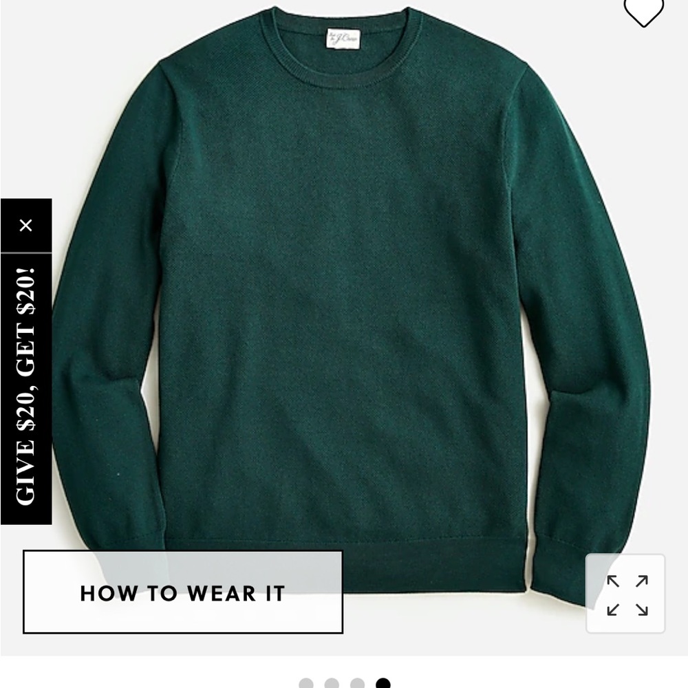 mens j crew sweater M nwt